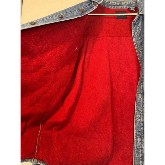 Vtg Puritan Mens Flannel Lined Denim Shirt Jacket Dark Wash Button Up Size 2XL - Picture 5 of 9